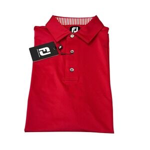 FootJoy FJ Tim Teufel Celebrity Golf Performance Polo Red Mens Medium NWT